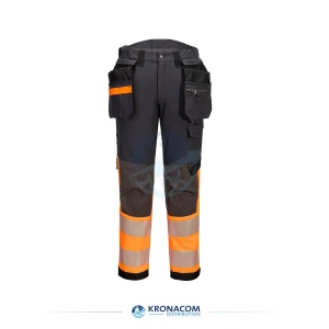 EV442 - Pantalon Stretch EV4 Haute-Visibilité Classe 1 avec Poches flottantes Démontables